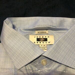 Joseph Abboud Men's Blue Checkered Shirt 19/36